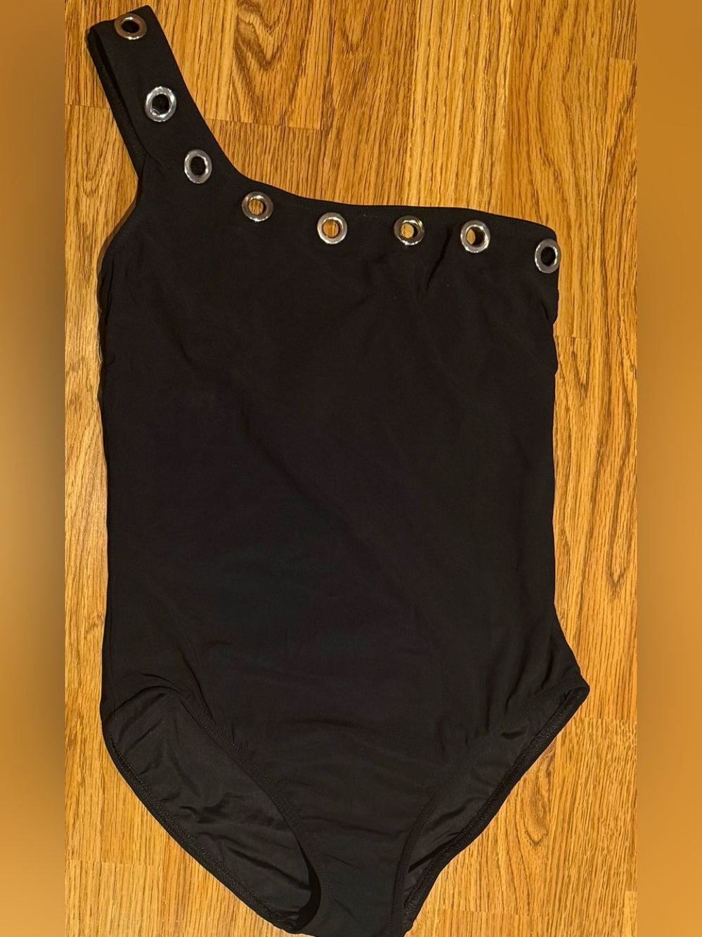 Karla Colletto Black One Shoulder One Piece Swim Suit Size 8